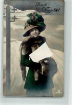 Serie 3549/6 Pelzmode Hutmode handkoloriert Rotophot 1916 Foto AK