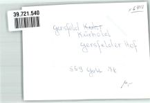 36129 W6412 Gersfeld Rhön FOTO KEINE AK Hotel Gersfelder Hof Ort handschriftlich Foto Original aus Archiv eines Ansichtskartenverlags