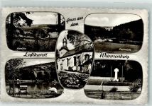 33181 W4798 Wünnenberg - Aamühle Fischteiche Schwanenteich Ehrenmal Kath. Kirche