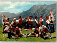 6425 Haiming Foto AK Volkstanzgruppe Silber Buam