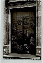 48361 W4413 Beelen Foto AK Kirche Portal