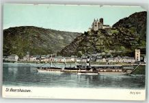 56346 W5422 St. Goarshausen Gebrauchsspuren Burg Katz Raddampfer
