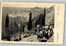Dubrovnik Ragusa 1932 Foto AK Foto Tempo Esel Tracht