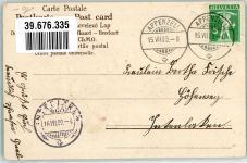 Blumen Spatzen Namenstag 1909 Prägedruck