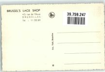 Brüssel Bruxelles Foto AK Handlung Lace Shop rue de l´Etuve