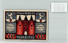 47574 W4180 Goch 1922 Notgeldschein 50 Pfennig Steintor