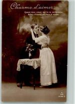 Paar Kuss Spruch Rosen Charme d aimer PM Nr.10168-3 Frau