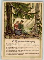 Als ich gestern einsam ging Frau Jäger Gedicht Jagd Künstlerkarte