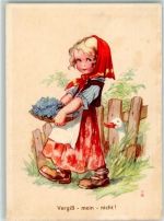 Kind Gans C. Pahl u. Co Nr. 102-4 Vergissmeinnicht Künstlerkarte