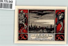 99310 O5210 Arnstadt 1921 Notgeldschein 50 Pfennig a 093520