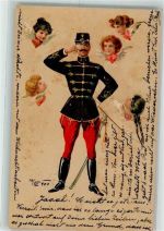 sign. Geiger R. Uniform Engel 1900 Künstlerkarte