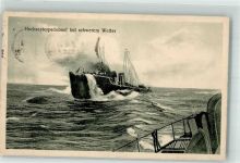 HochseeTorpedoboot bei schwerem Wetter Verlag M. Dieterle u. Sohn No. 1048 Marine Gebrauchsspuren