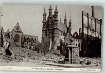 Leuven Louvain / Löwen 1914 Foto AK Kirche Denkmal zerstörte Gebäude