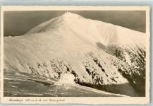 Schneekoppe 1942 Foto AK Winter