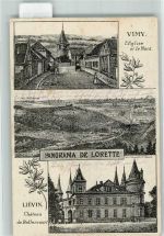62800 Lievin - Schloss Kirche Feldpost WK I 2.Garde-Inf.Div.