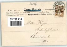 mit Echtstoffaplikation Rosen Neujahr Maiglöckchen 1900 Prägedruck