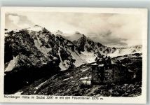 Nürnberger Hütte Foto AK Berghütte