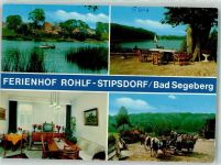 23795 W2360 Stipsdorf Werbe AK Ferienhof Rohlf am Großen Segeberger See mit Ponykutsche