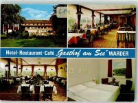 23821 W2361 Warder , Kr Segeberg Werbe AK Hotel Gasthaus Am See Gartenterrasse Gaststube