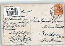 sign. Schultheiß Mann spielt auf der Laute oberhalb der Weser Verlag Gustav Liersch & Co. Deutsche Kunst 1917 Künstlerkarte