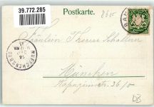96047 W8600 Bamberg 1901 Lithographie Rathaus Wasserpartie