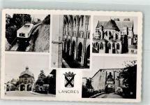 52200 Langres 1958 Foto AK Bergbahn Kirche Porte des Moulins