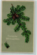 Tannenzweig M.S.i.B. Weihnachten 1911 Prägedruck