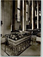 66606 W6690 St. Wendel , Saar Foto AK Denkmal Sarkophag Hl. St. Wendalinus Kirche