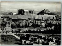 Athen Athenes Foto AK Akropolis Denkmal