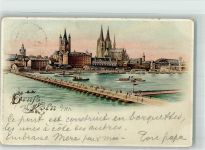 W5021 Köln Altstadt-Nord 103 Dom Rheinschiff 1899 Lithographie