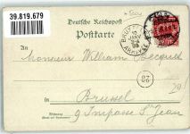 W5021 Köln Altstadt-Nord 103 Dom Rheinschiff 1899 Lithographie