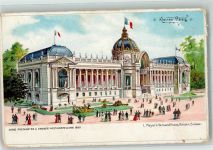 75000 Paris 1900 Lithographie Ausstellung 1900 Kleines Palais