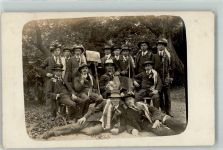 Tracht Musik Zieharmonika Naturfreunde Privatfoto AK