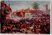 Gefechte 1859 Bataille de Magenta Guerre d`Italie Militär Frankreich Künstlerkarte