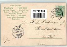 mit Echtstoffaplikation Veilchen Blume 1903 Prägedruck