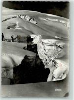 La Grave Crevasses du Glacier de la Girose Bergsteiger Gletscher Foto AK
