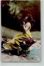 Frau Panflöte Blumen Reutlinger (Paris) 1905