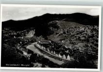 76599 W7566 Weisenbach , Murgtal Foto AK Gasthaus zum Hirsch Kirche