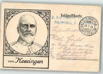 Der preußische Generaloberst Josias von Heeringen Feldpost WK I Bayer. 1. Landwehr Division General 1915 Künstlerkarte