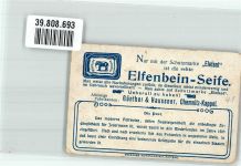 O9000 Chemnitz , Sachs Postbote Esel Elfenbein-Seife Günther u. Haussner Werbung Kosmetik 1904 KEINE AK