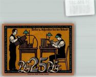 98714 O6316 Stützerbach 1921 Notgeldschein 25 Pf. Gutschein Teiler u. Schreiber bei der Arbeit