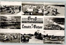 23743 W2433 Lenste , Holst 1959 Foto AK Schwimmbad Strand Camping VW Käfer