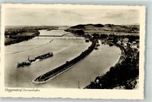 94469 W8360 Deggendorf Foto AK Donau- Hafen