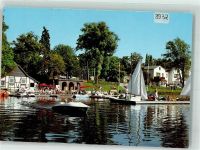 23714 W2423 Bad Malente-Gremsmühlen Werbe AK Gasthaus Bootscafe am Dieksee mit Bootsverleih