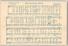 Text und Melodie des Liedes Der herrliche Strom von Gebhardt und Gantenbein Erzgebirge Liederkarte Lieder AK