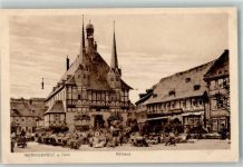 38855 O3700 Wernigerode - Rathaus Marktszene