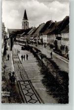 78183 W7713 Hüfingen Foto AK Apotheke Kirche Straße