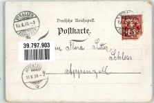 Trauerkarte Erinnerungskarte Bismarck 1898 Gebrauchsspuren