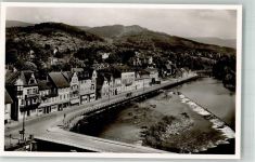 76593 W7562 Gernsbach Foto AK mit Murgbrücke und Igelbachstraße