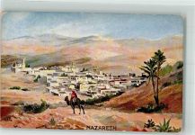 Nazareth Lithographie / Künstlerkarte